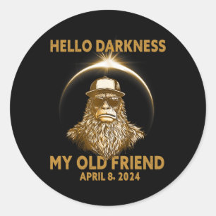 Total Solar Eclipse 2024 Sasquatch Eclipse Glasses Classic Round Sticker