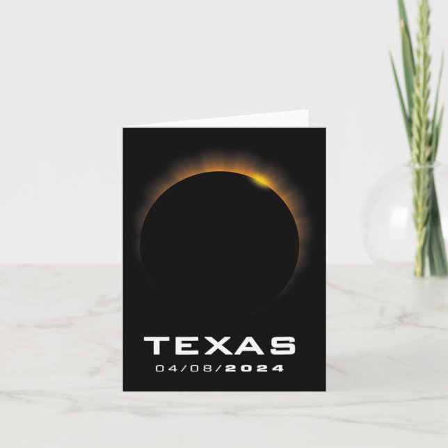Total Solar Eclipse 2024 Texas  Card (Front)