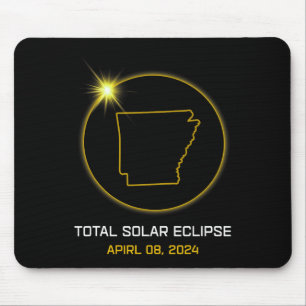 Total Solar Eclipse 2024 The Arkansas Tour Totalit Mouse Mat