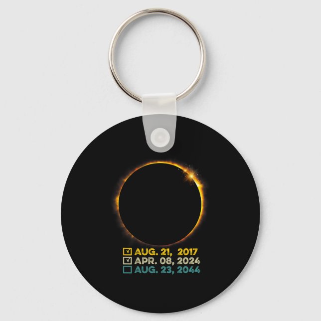Total Solar Eclipse 2024 Totality Checklist 2017 2 Key Ring (Front)