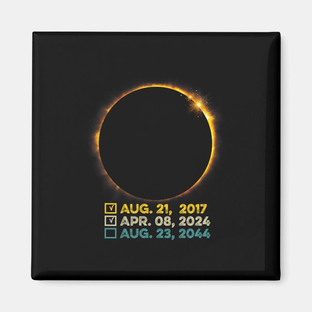 Total Solar Eclipse 2024 Totality Checklist 2017 2 Magnet (Front)