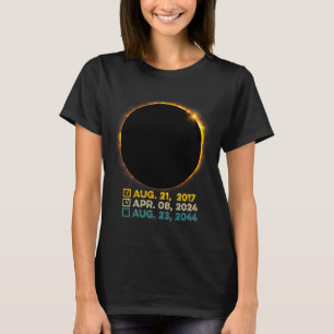 Total Solar Eclipse 2024 Totality Checklist 2017 2 T-Shirt