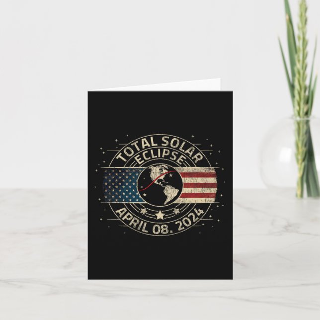 Total Solar Eclipse 2024 Totality Eclipse Path 04. Card (Front)