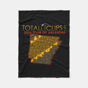 Total Solar Eclipse 2024 Tour Of Arkansas  Fleece Blanket
