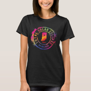 Total Solar Eclipse 2024 USA Indiana Kokomo Totali T-Shirt