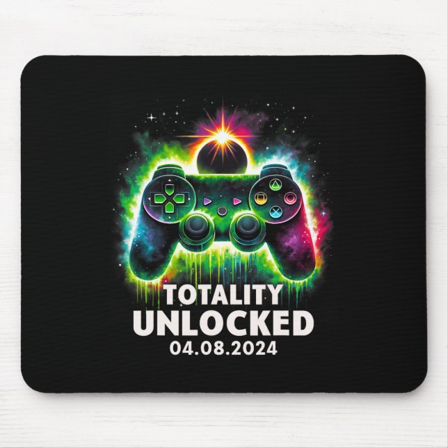 Total Solar Eclipse 2024 Video Game Colourful 1  Mouse Mat (Front)