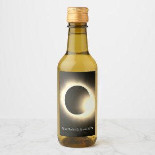 Total solar eclipse 2024 wine label