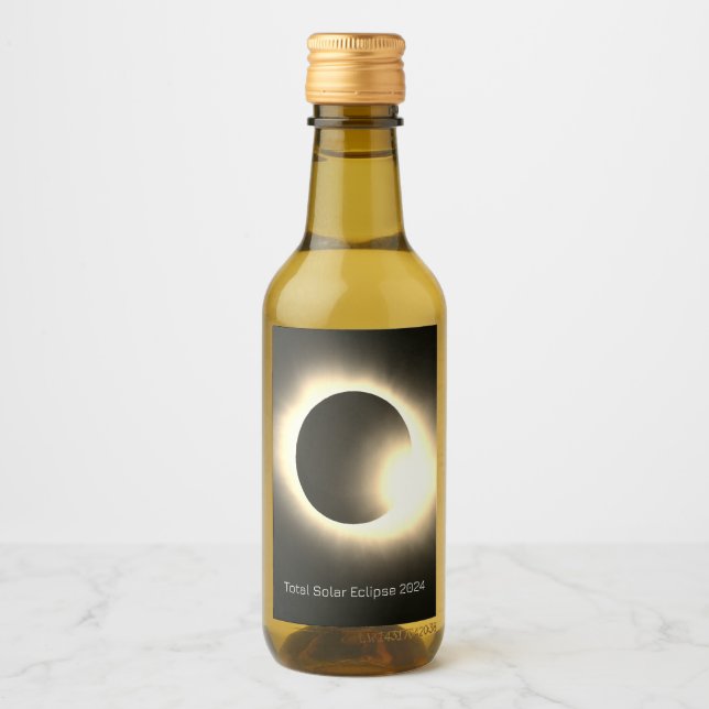 Total solar eclipse 2024 wine label (Front)