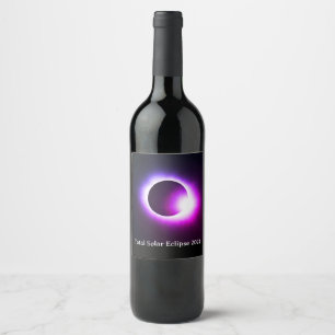Total solar eclipse 2024 wine label