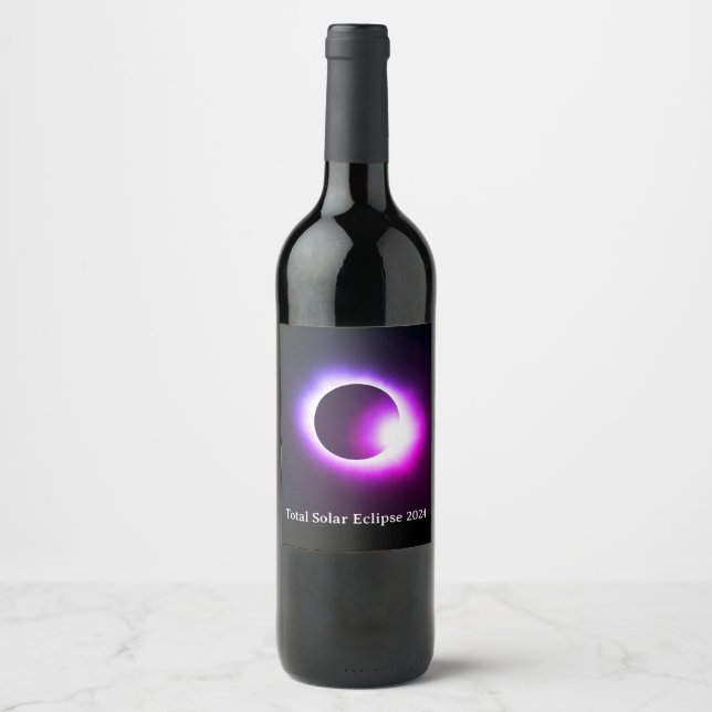 Total solar eclipse 2024 wine label (Front)