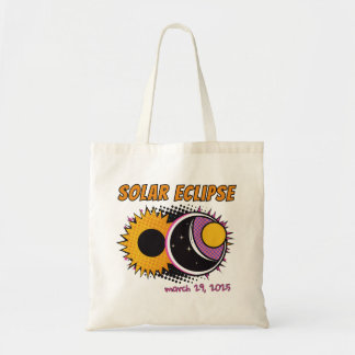 Total solar eclipse 2025 pop art design tote bag