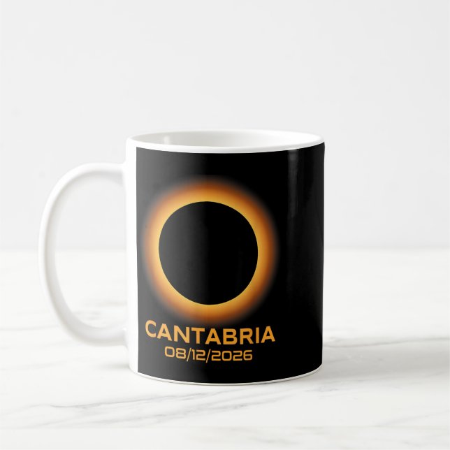 Total Solar Eclipse 2026 Cantabria Spain Totality Coffee Mug (Left)