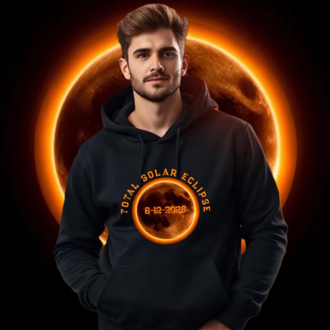 Total Solar Eclipse 2026 Hoodie (Total Solar Eclipse 2026-  Hoodie August 12 2026 )