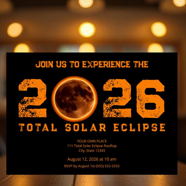 Total Solar Eclipse 2026 Invitation (Total Solar Eclipse 2026 Invitation )