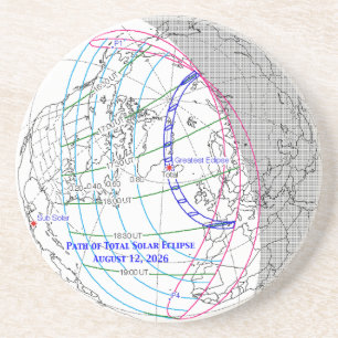 Total Solar Eclipse 2026 Map Coaster