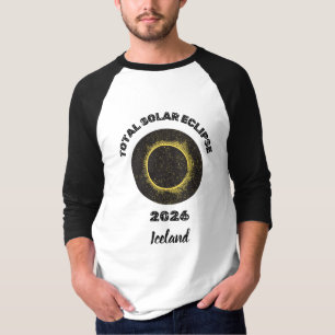 Total Solar Eclipse 2026 Men's 3/4 Sleeve Raglan T-Shirt