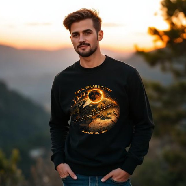 Total Solar Eclipse 2026- Path of Totality Sweatshirt (Total Solar Eclipse 2026- Path of Totality Sweatshirt)