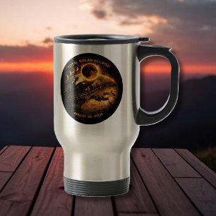 Total Solar Eclipse 2026 Path of Totality Travel Mug
