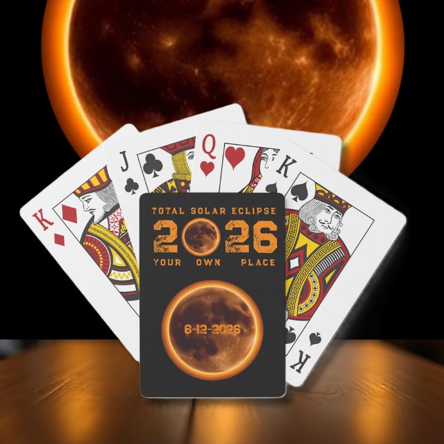 Total Solar Eclipse 2026 Playing Cards (Total Solar Eclipse 2026 Poker Cards Souvenir)