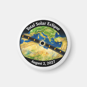Total Solar Eclipse 2027 Map Magnet
