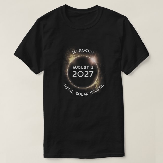 Total Solar Eclipse 2027  T-Shirt (Design Front)