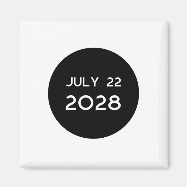 Total Solar Eclipse 2028 New Zealand _1  Magnet (Front)