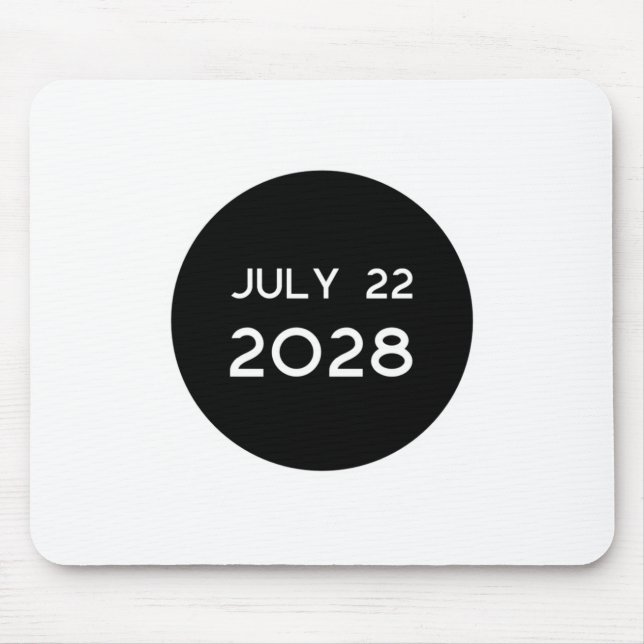 Total Solar Eclipse 2028 New Zealand _1  Mouse Mat (Front)