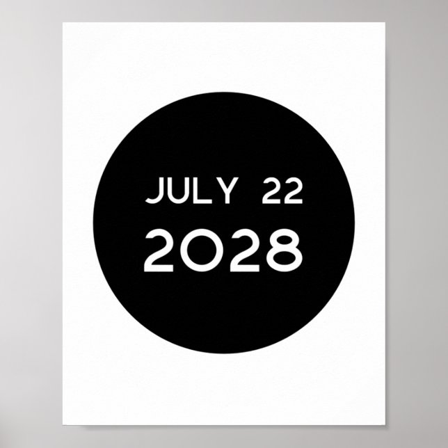Total Solar Eclipse 2028 New Zealand _1  Poster (Front)