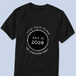Total Solar Eclipse 2028 Personalised T-Shirt<br><div class="desc">Celebrate the Total Solar Eclipse on July 22nd,  2028 in Australia and New Zealand with this personalised T-shirt.  Change any of the text to customise.</div>