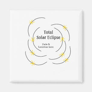 Total solar eclipse add date location half sun pat magnet