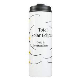 Total solar eclipse add date location half sun pat thermal tumbler