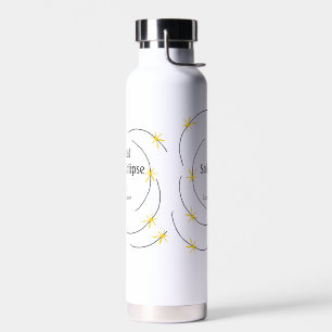 Total solar eclipse add date location half sun pat water bottle