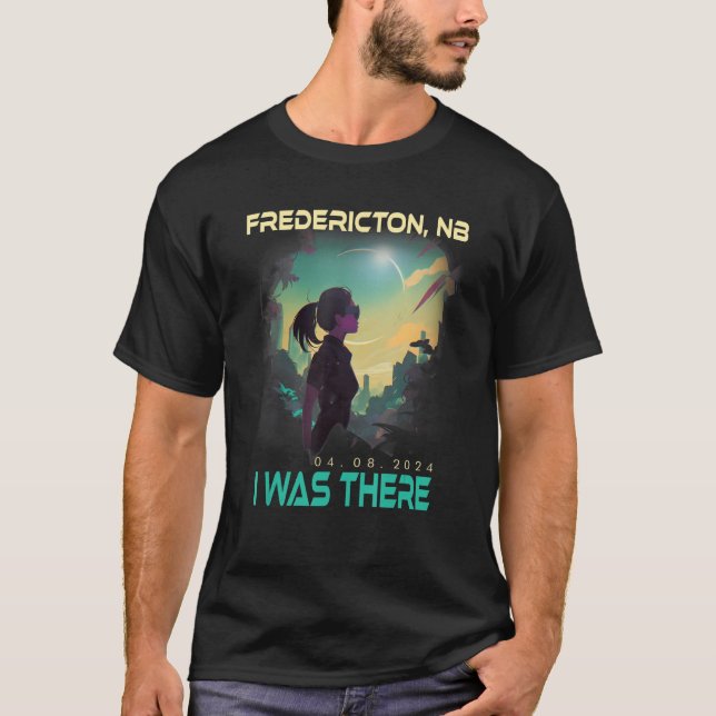 Total Solar Eclipse Aesthetic Girl Fredericton NB  T-Shirt (Front)