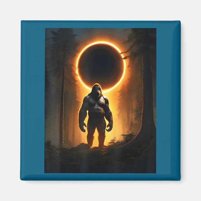 Total Solar Eclipse America Usa Illustration Magnet (Front)