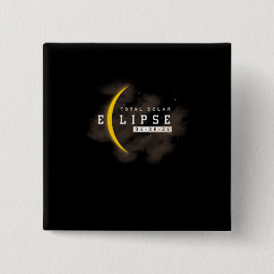Total Solar Eclipse Annularity Eclipse Moon 15 Cm Square Badge