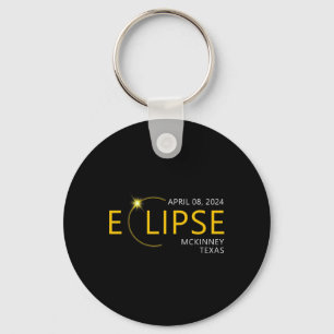 Total Solar Eclipse Apirl 08 2024 Mckinney Texas T Key Ring