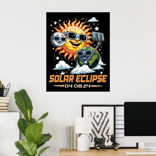 Total Solar Eclipse April 2024 Poster (Home Office)