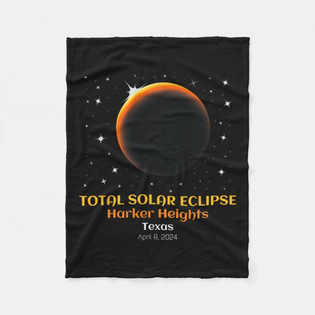 Total Solar Eclipse April 86  Fleece Blanket (Front)