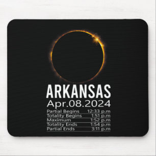Total Solar Eclipse April 8 2024 Arkansas Schedule Mouse Mat