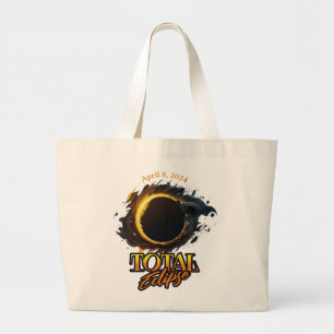 Total Solar Eclipse April 8, 2024 Commemorative  Large Tote Bag
