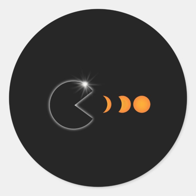 Total Solar Eclipse April 8 2024 Fun Phases Totali Classic Round Sticker (Front)