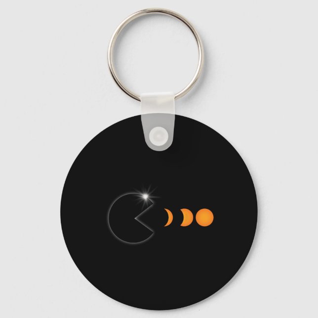 Total Solar Eclipse April 8 2024 Fun Phases Totali Key Ring (Front)