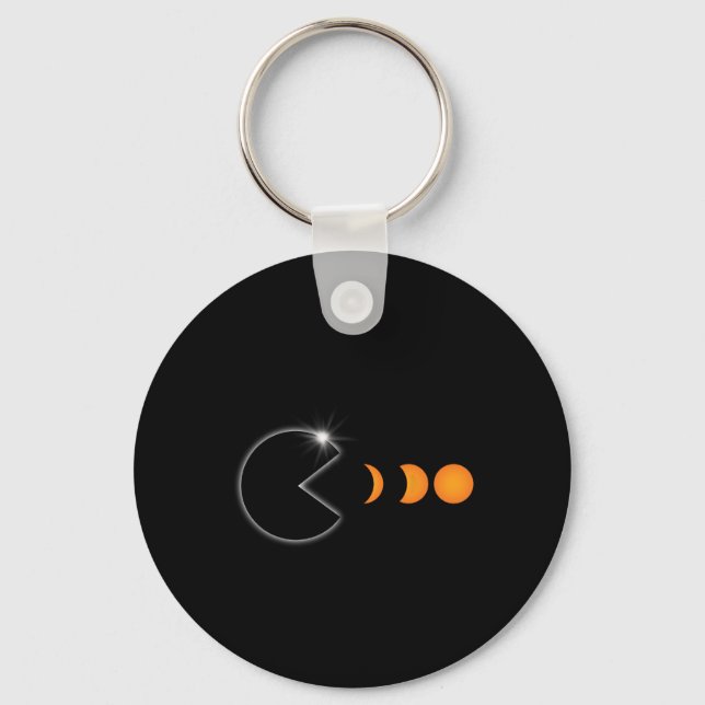 Total Solar Eclipse April 8 2024 Fun Phases Totali Key Ring (Front)