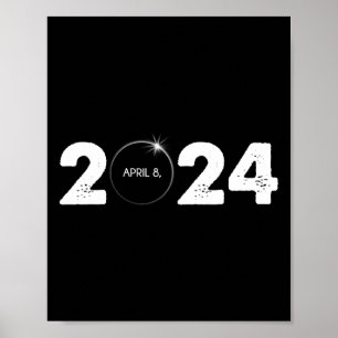 Total Solar Eclipse April 8 2024 Path Of Totality Poster