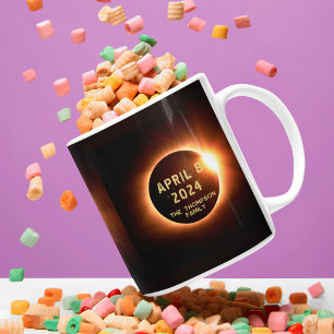 Total Solar Eclipse April 8 2024 Personalised Two-Tone Coffee Mug