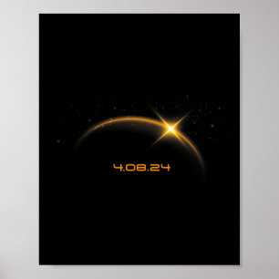 Total Solar Eclipse April 8 2024 Poster