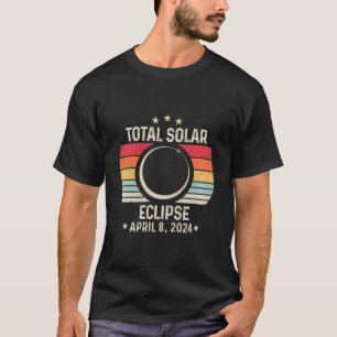 Total Solar Eclipse April 8 2024 Retro Astronomy L T-Shirt
