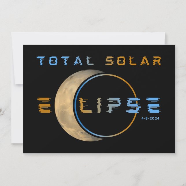 TOTAL SOLAR ECLIPSE APRIL 8, 2024 SOLAR SYSTEM INVITATION (Front)