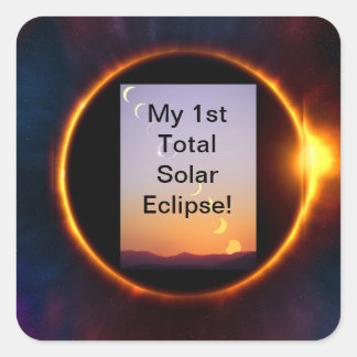 Total Solar Eclipse April 8 2024 Square Sticker