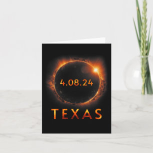 Total Solar Eclipse April 8 2024 Texas Solar Eclip Card